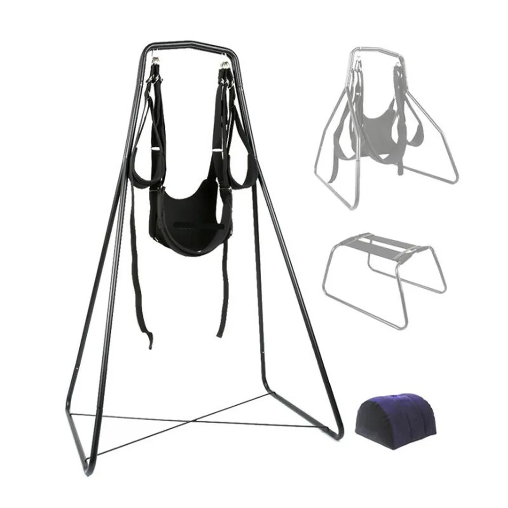 Sex Swing Indoor Furniture Chair Metal Frame Stand Sling Sex Hammock Fetish BDSM Bondage Sex Toy For Couples Erotic Accessories%