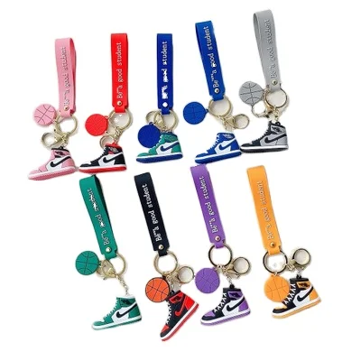 The New Idea Of PVC Soft Rubber Solid Air Jordan Shoes 1 Sport key Chain