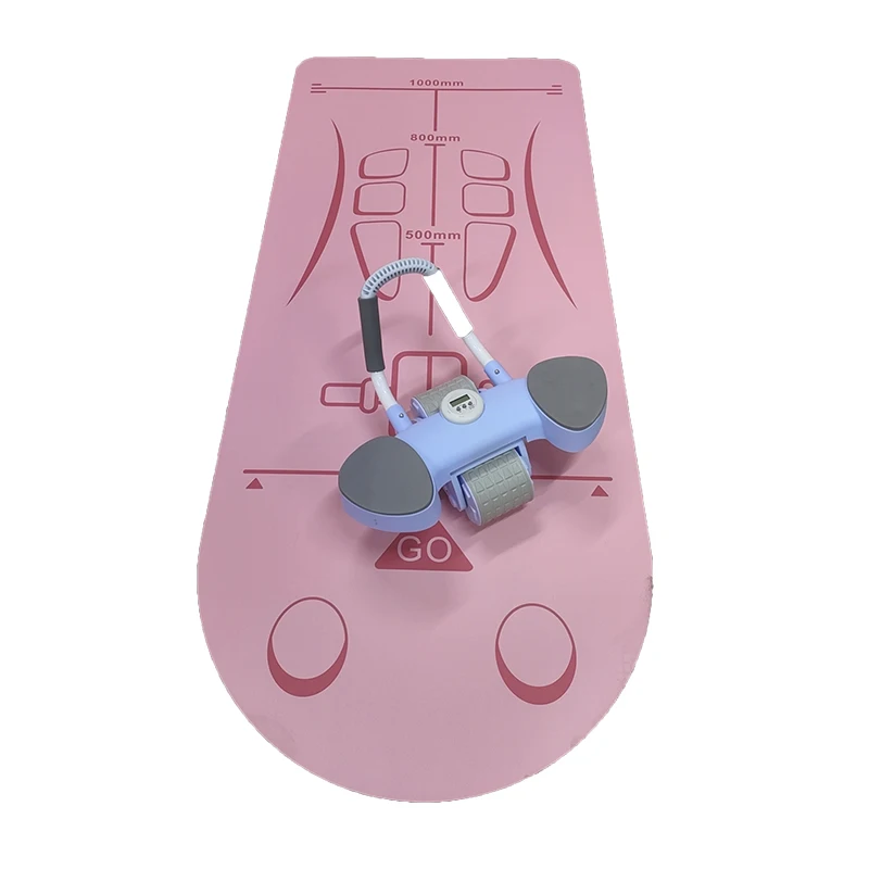 Wholesale High Quality Abdominal Wheeled Mat Exerciser Fitness Equipment Foam Handle Abdominal Wheel Roller Mat