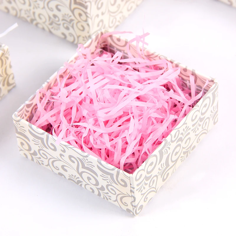 Crinkle Cut  Paper Shred 50g/Bag Crinkle Cut Raffia Shredded Gift Box Filler Recycled  Crepe paper