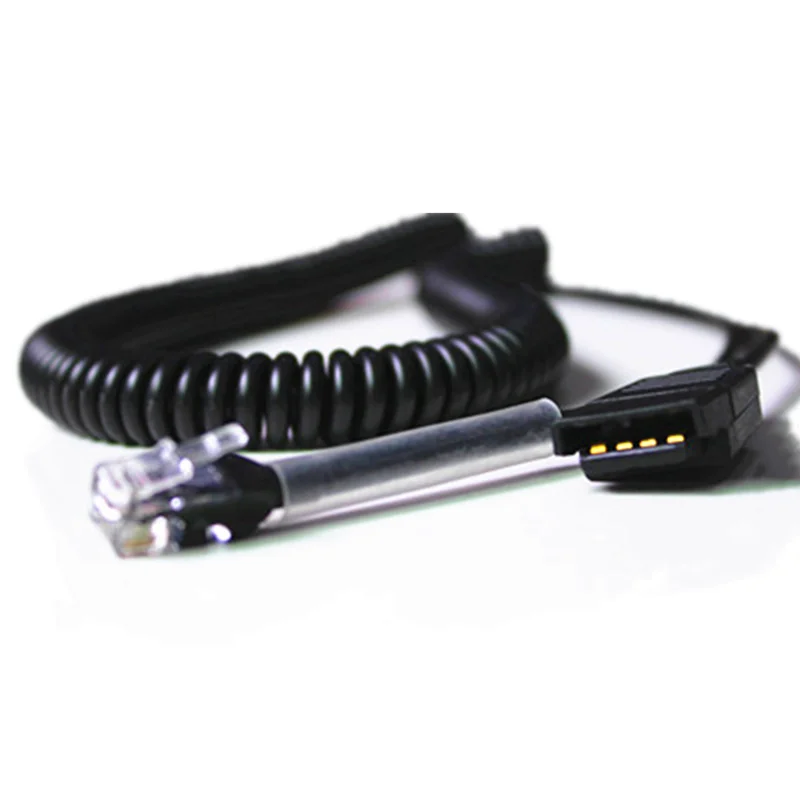  22AWG черный 4-х ядерный PU кабели спиральный обмотанный