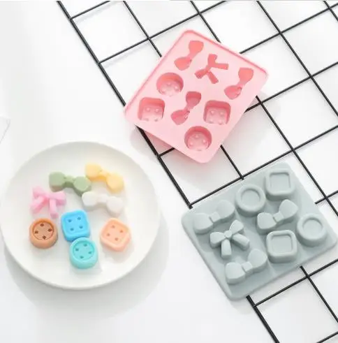 Bow tie silicone candy  mold Candy button style silicone ice cube tray