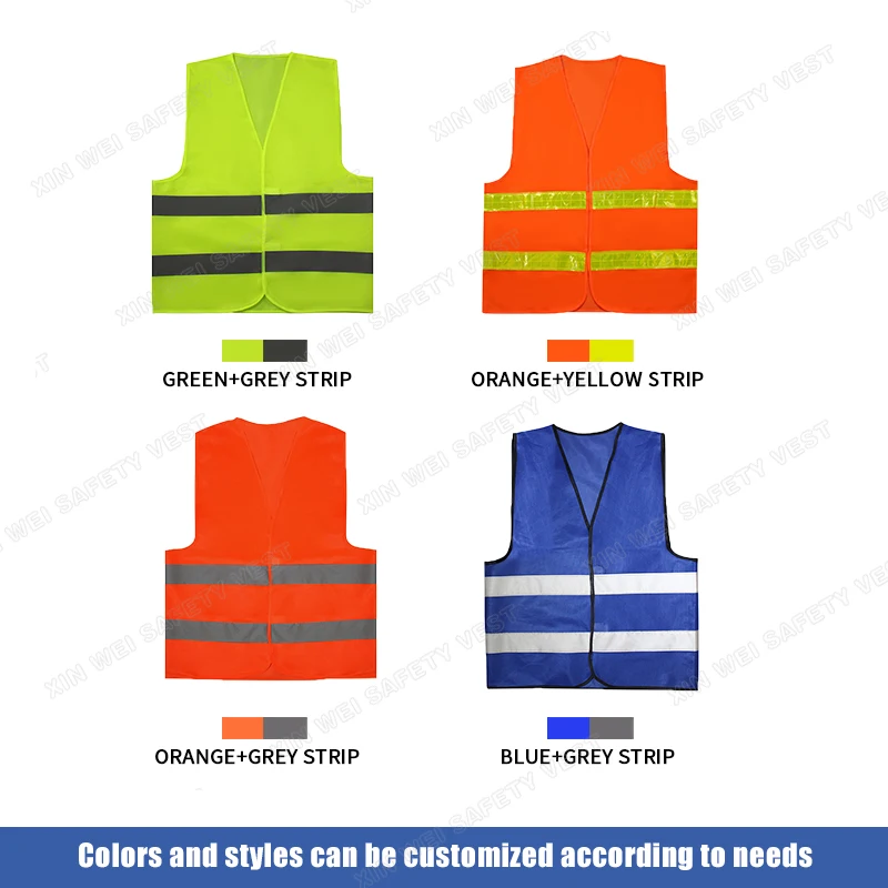 OEM Cheap High Visibility Reflective Safety Vest Construction Safety Jacket Road Riding  Work Safety Security Reflective Vest