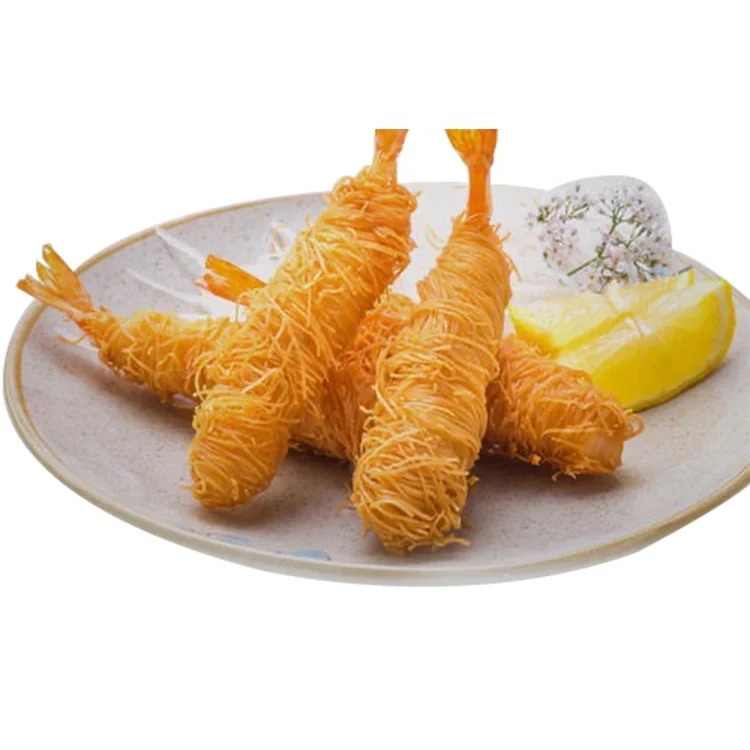 Hot products delicious fast food fast frozen fried breaded tempura shrimp