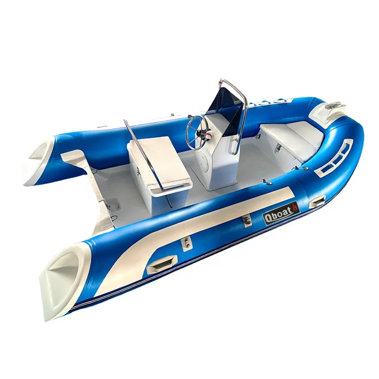 2024 Small Fiberglass Inflatable Rubber Dinghy Fishing Boat 4-Person Sport Yacht with Outboard Engine for River and Sea Use