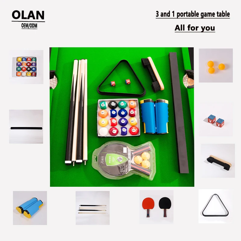 6ft 7ft Portable Slat Pool Table for Billiards Fans