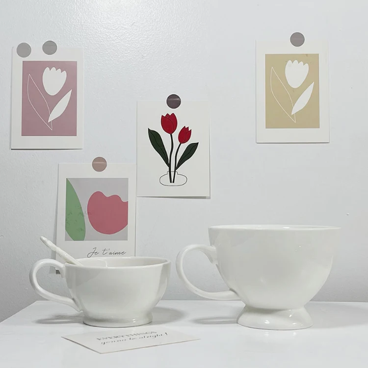 
Ceramic coffee tea milk cup mug for breakfast large capacity 