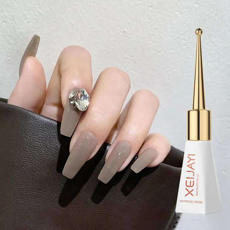 Elephant Grey Color Gel Nail Polish Glass Bottle Winter Long Lasting 10ml  Nails Art  gel professional nail