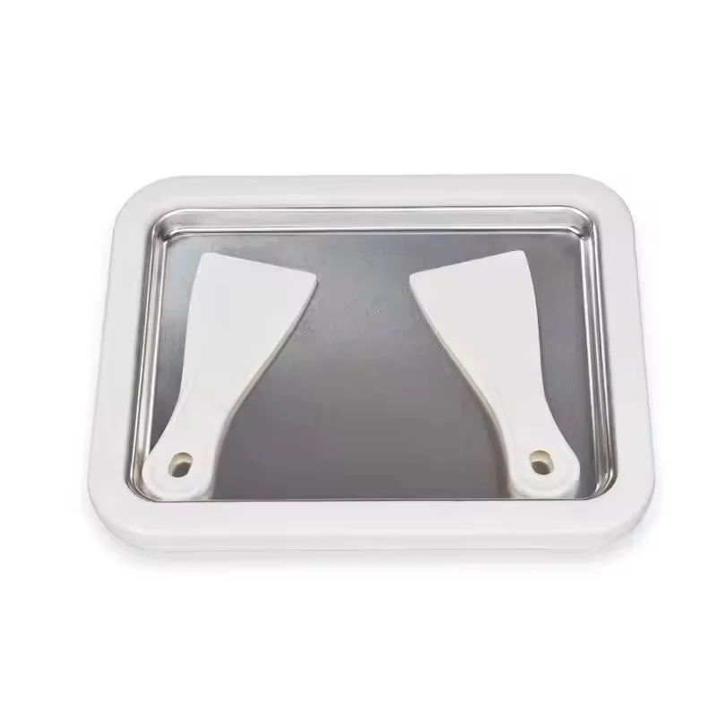 hot sale Unplugged Instant Ice Cream Maker Pan And Scraper With Material Of Food Grade Cold Sweet Fried Food Plate