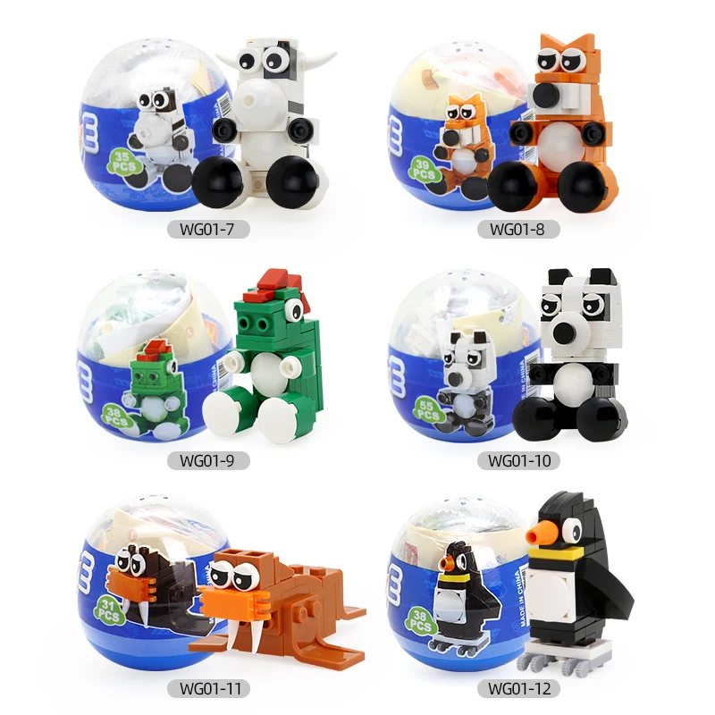 Wange CAPSULE MINI ANIMAL BUILDING BLOCK small set toy boys building block set