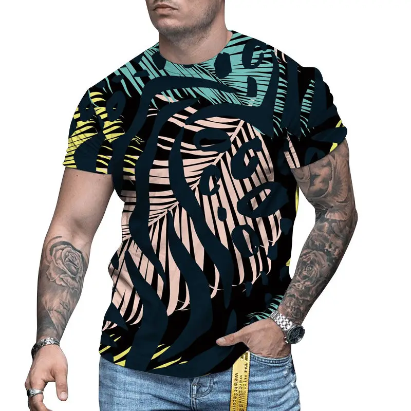 2022 T Shirt Hip Hop 3D Graphic Bodybuild T Shirt Custom Logo Streetwear Men Bulk Blank T-shirts