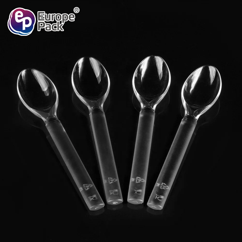 Набор многоразовых столовых приборов из твердого пластика, ложки для еды, посуда для продажи