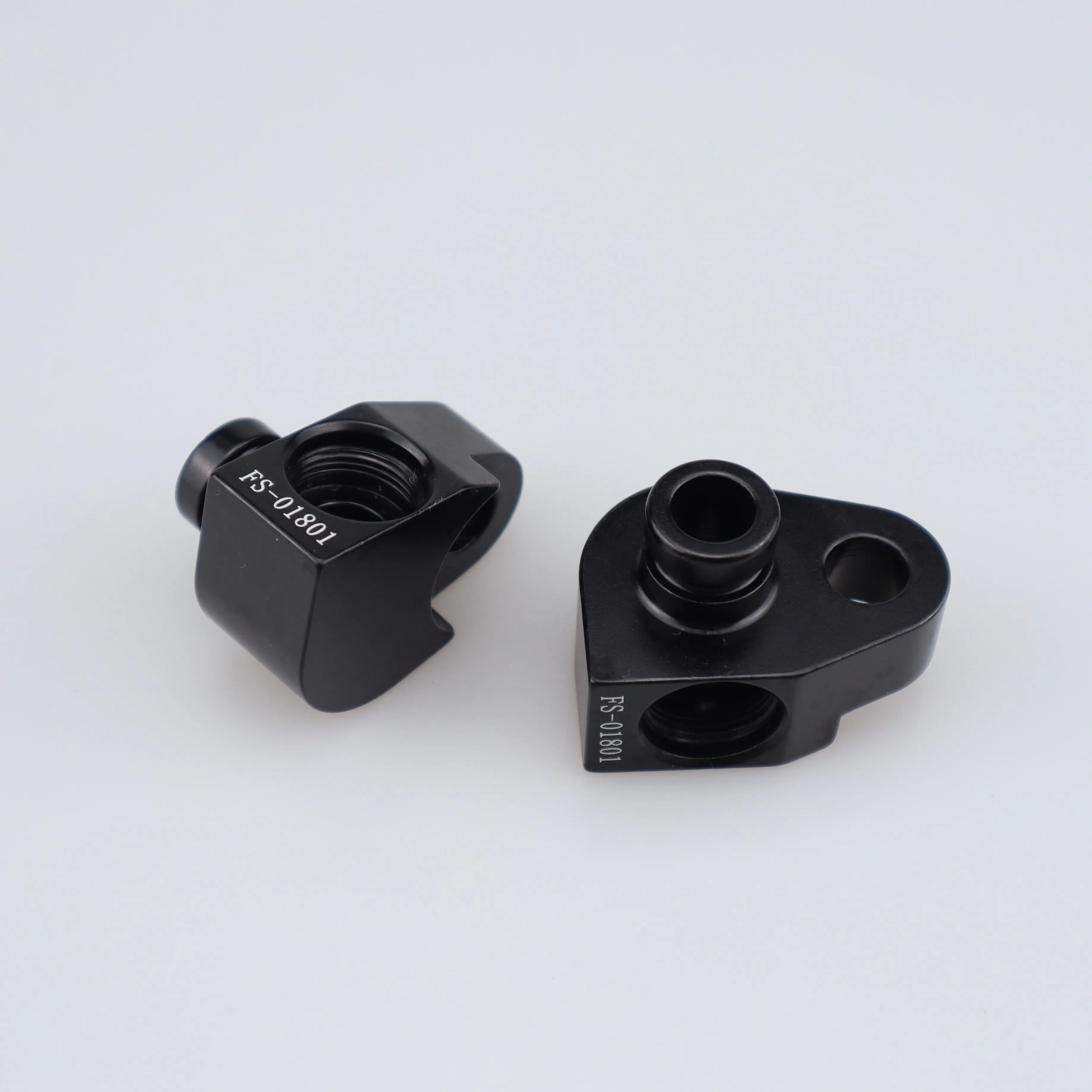 1/2 5/8 + 3/4 CNC machining car parts air conditioning Black aluminum male dual slimline brackets adapter kit