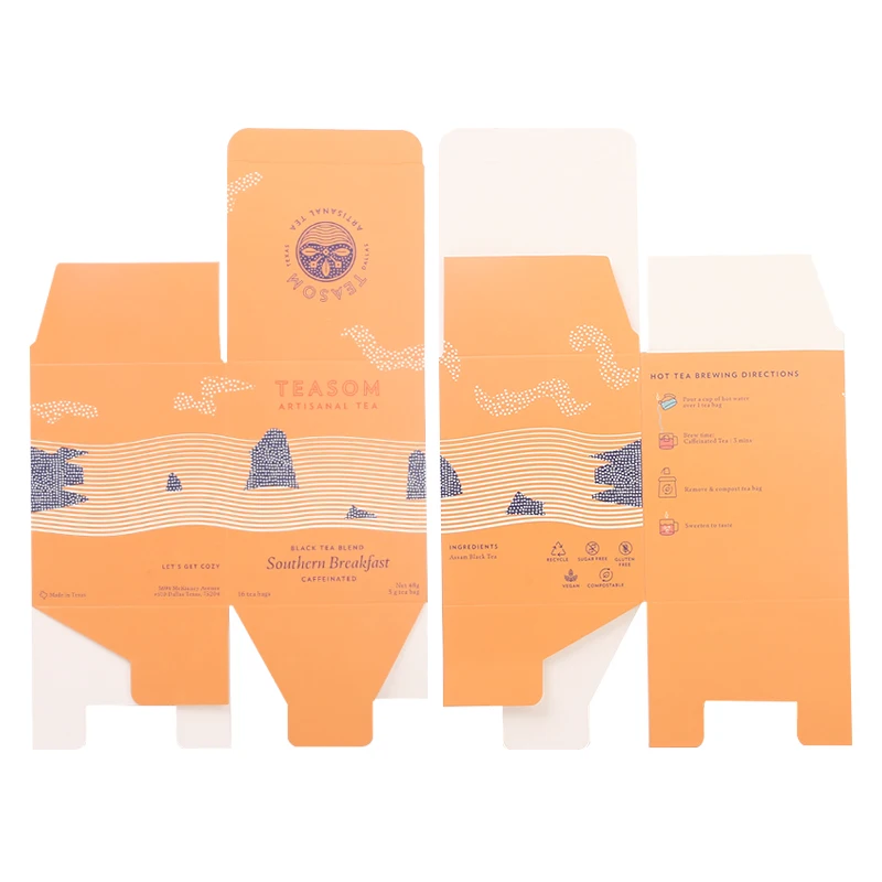 High quality Custom made UV print cosmetic chalk coffee tea packaging box recycled kraft candle perfume paper box manufacturer