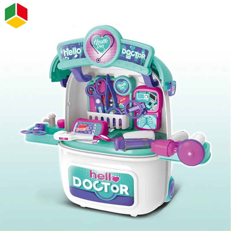 QS New 2 in 1 DIY Toys Role Playing Battery Operated Game Plastic Kid Pretend Educational Chef Kitchen Cooking Set Toys