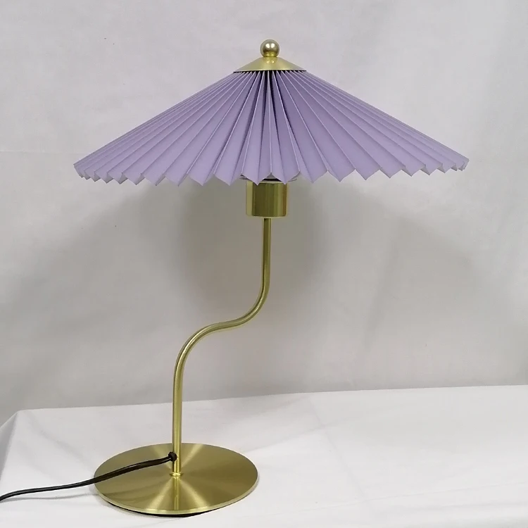 Electric lamp table bed room iron  light fabric bedroom modern hotel vintage table lamp