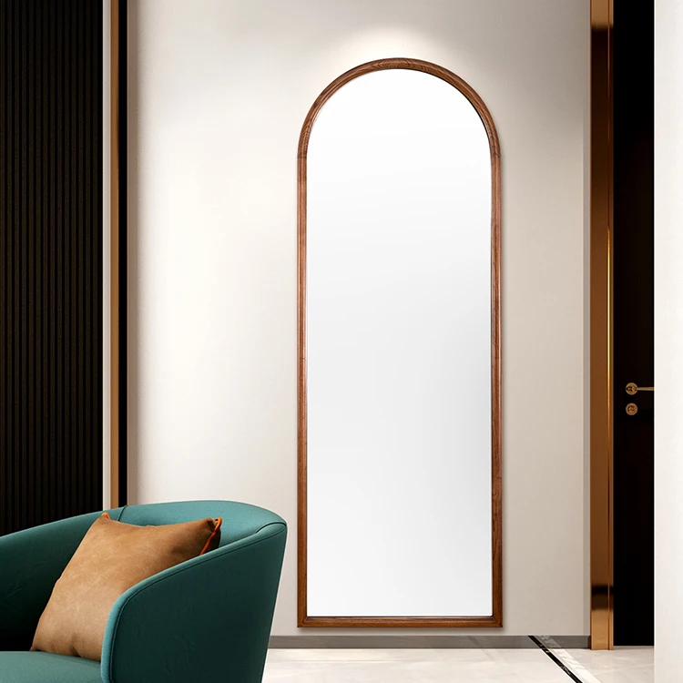 Natural Wooden Huge Tall Mirrors Wood Oversize Mirrors for Floor