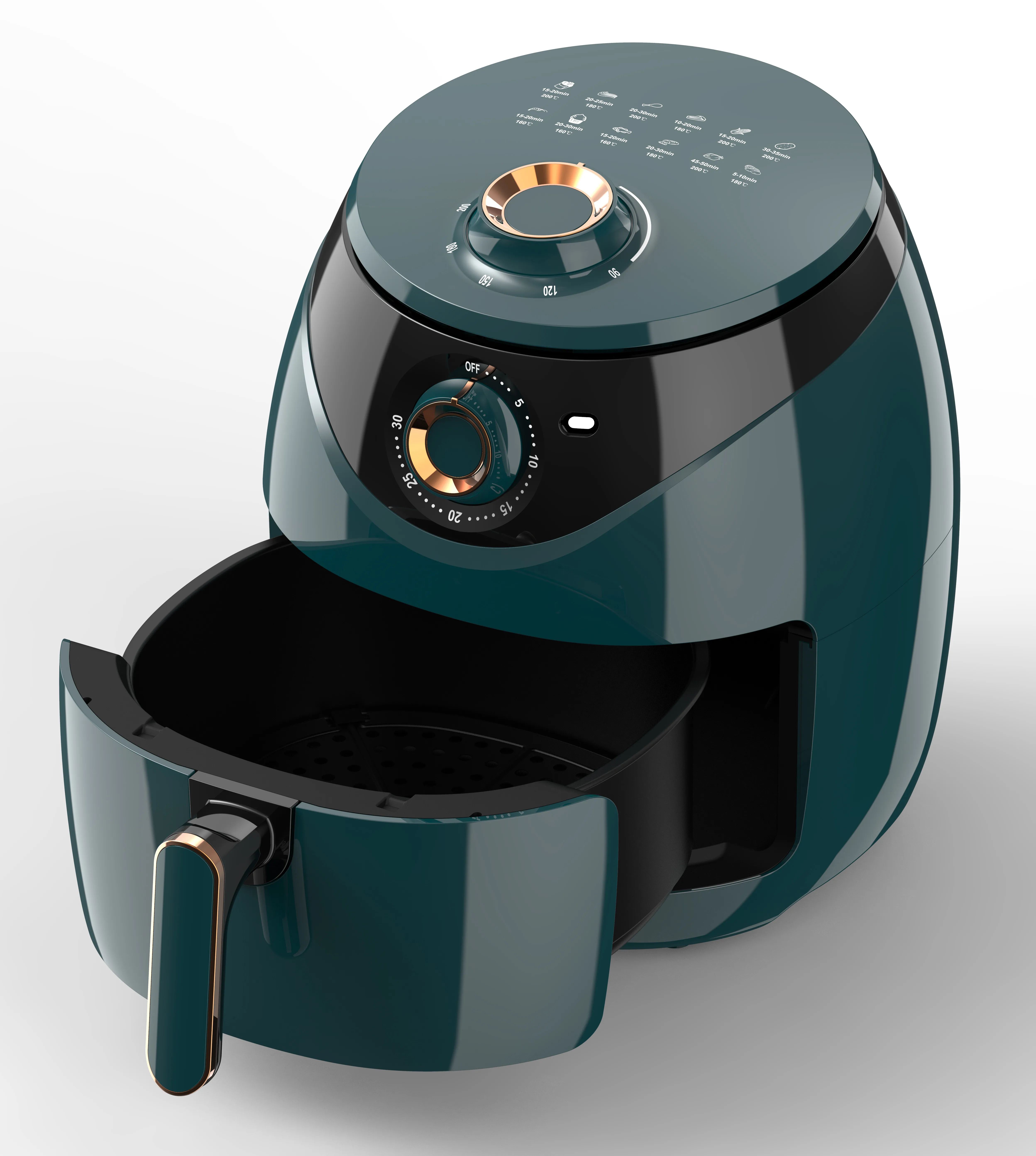 1500W 4.6 L Air Fryer for Healthy Low Fat Cooking with Adjustable Temperature