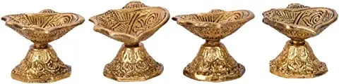 Античная латунная Хрустальная Akhand Diya масляная лампа лента светодиодный домашний декор пожа гостиная храм идеальный подарок
