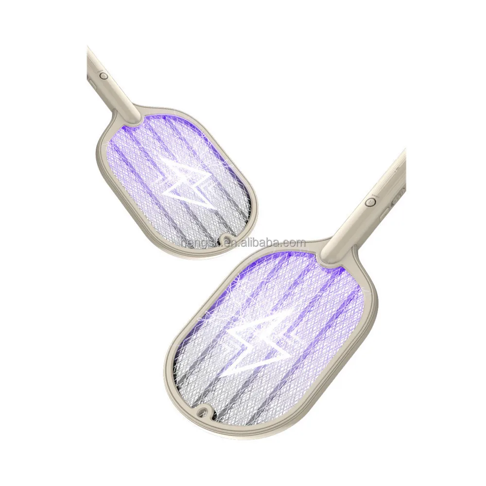 2021 quality LED Rechargeable Electric Mosquito Swatter Handheld Mosquito Killing Bat for Outdoor Indoor