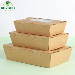 Eco Friendly Premium Quality Paper Lunch Box With Window PE Coated Paper For Lunch Box