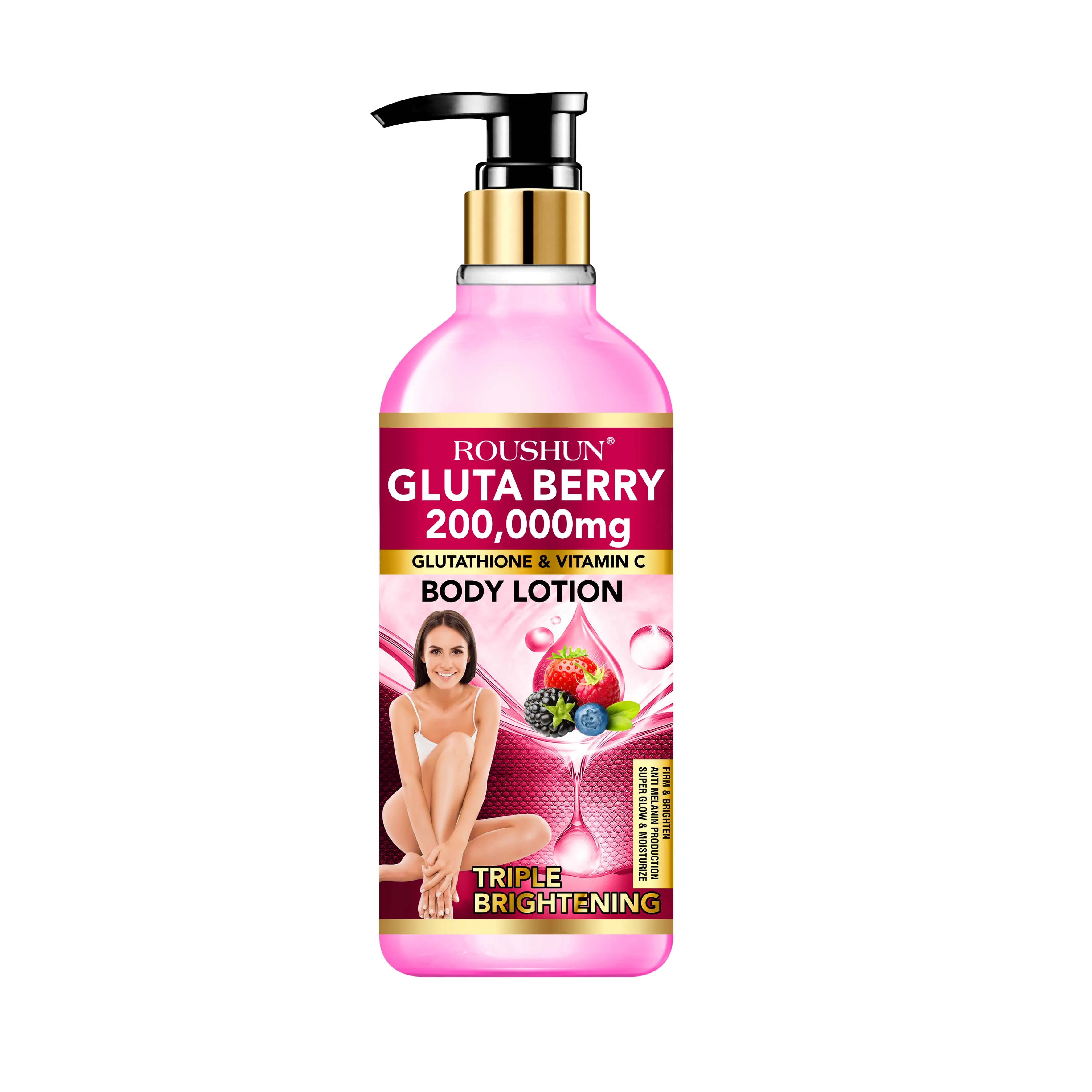 ROUSHUN gluta berry body lotion good quality vitamin c lotion triple brightening