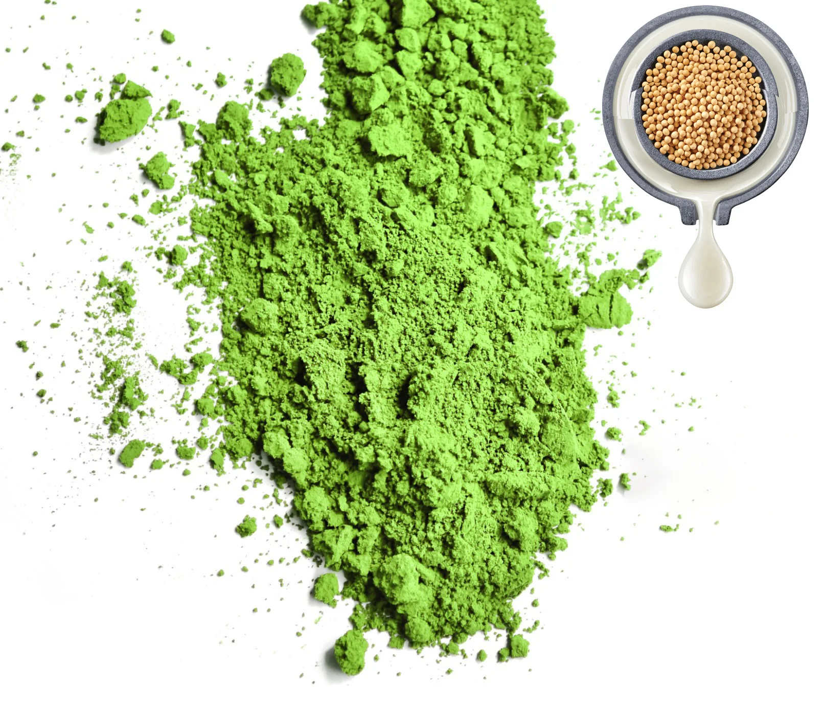 Authentic Green Tea Matcha Powder with Soy Bean Milk for Wholesale