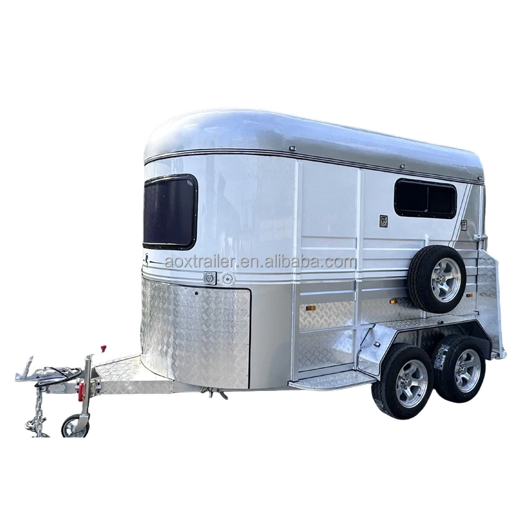 Customizable Deluxe Straight Load Horse Box Trailers 2HSL with Kitchen Premium Customizable Trailer for Horses