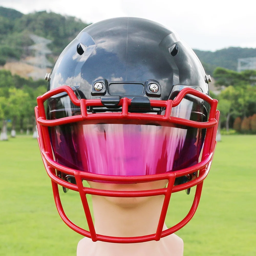 GF-Peach Color football face guards visors customized American sporting equipment