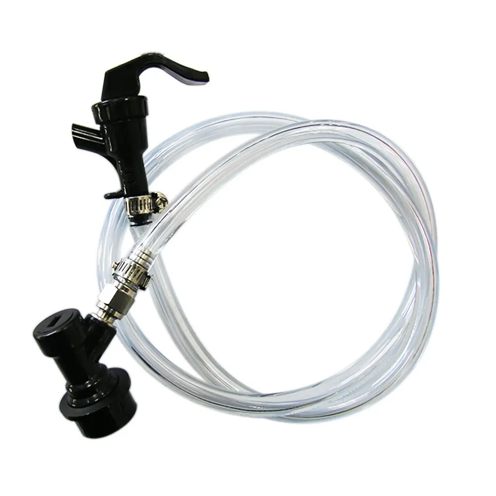 PVC line plastic 3 feet 5 feet beer hose tube gas line with tap and ball lock keg disconnect
