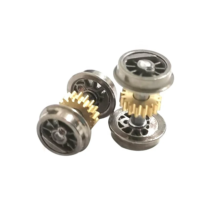 Custom Ho Scale Gun Black Small Toy Train Wheels Model Train Wheels with Gear