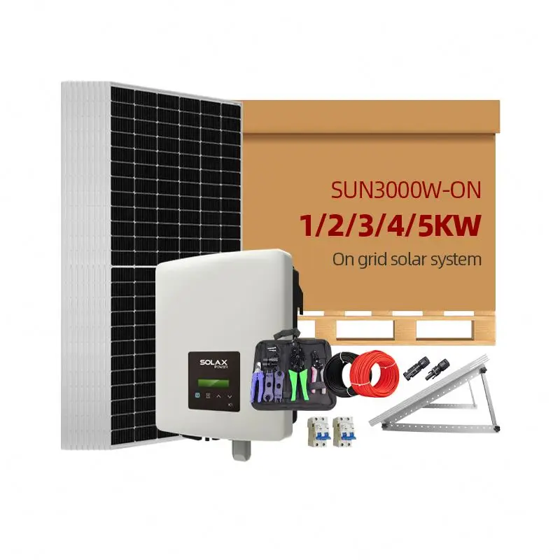 On-Grid 1kw 2kw 3kw 4kw 5kw генератор солнечной системы для