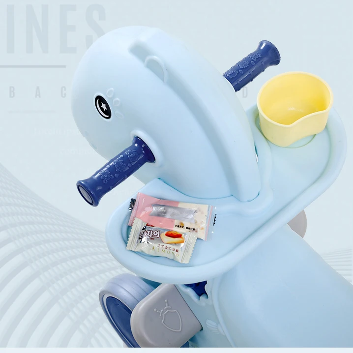 
Updated New design children animal ride toy baby walker plastic rocking horse for kids 