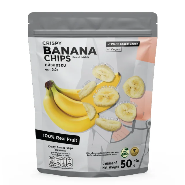 Factory Price Premium Vacuum Fried Banana Chip Fruit Chip Crispy Snack Best Taste Thai Product for Export