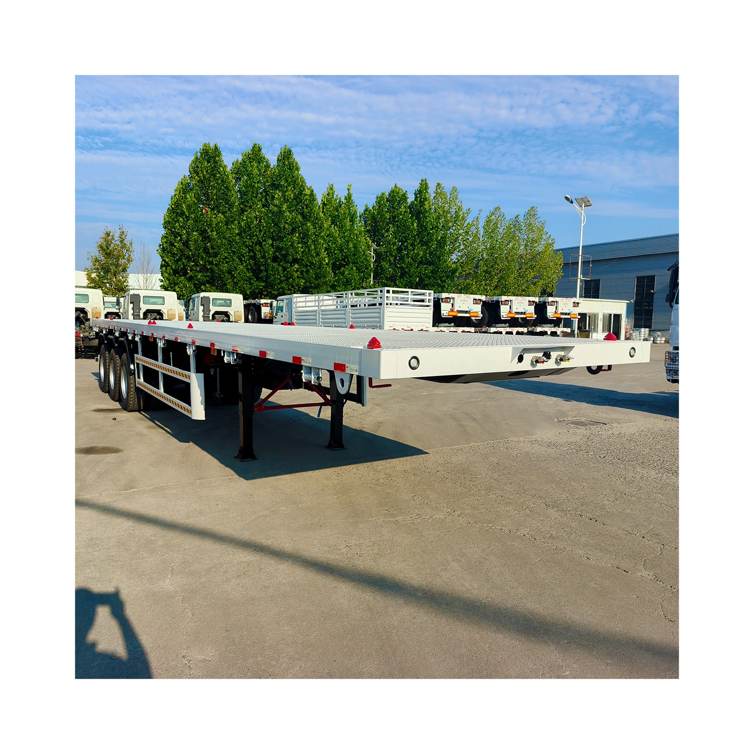 China Factory Hot Selling 2 3 4 Axle 20 40 45 Feet Length Customizable Flatbed Cargo Semi Trailer for Sale Price