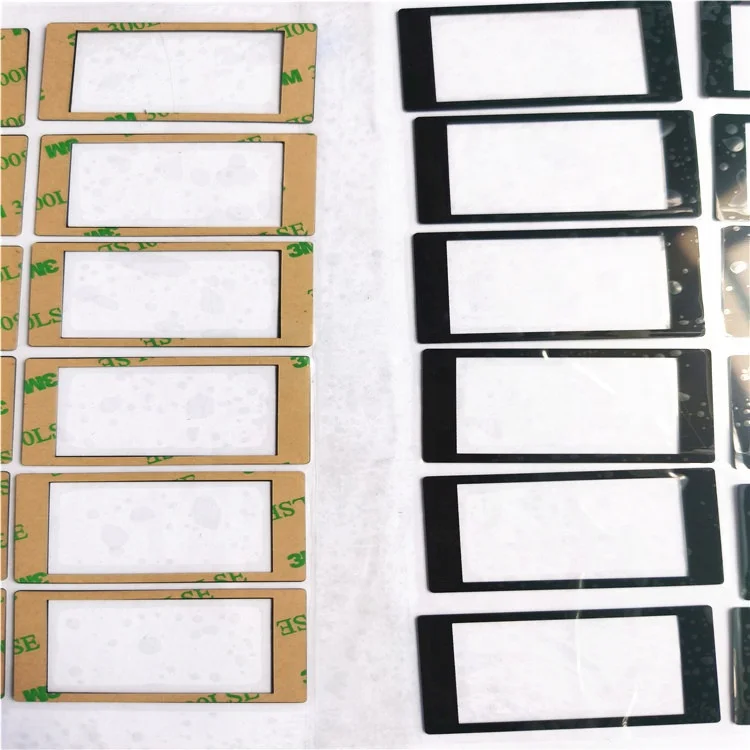 cheaper tempered gorilla/D263t/borosilicate float transparent glass silkscreen touch screen display custom size screen protector