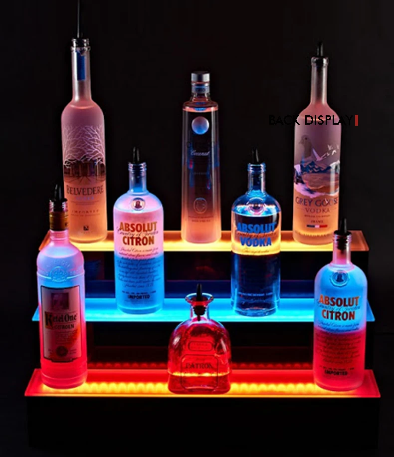 high quality custom Acrylic Cosmetics Props for supermarket pub bars Wine bottle glorifier promotional display stands
