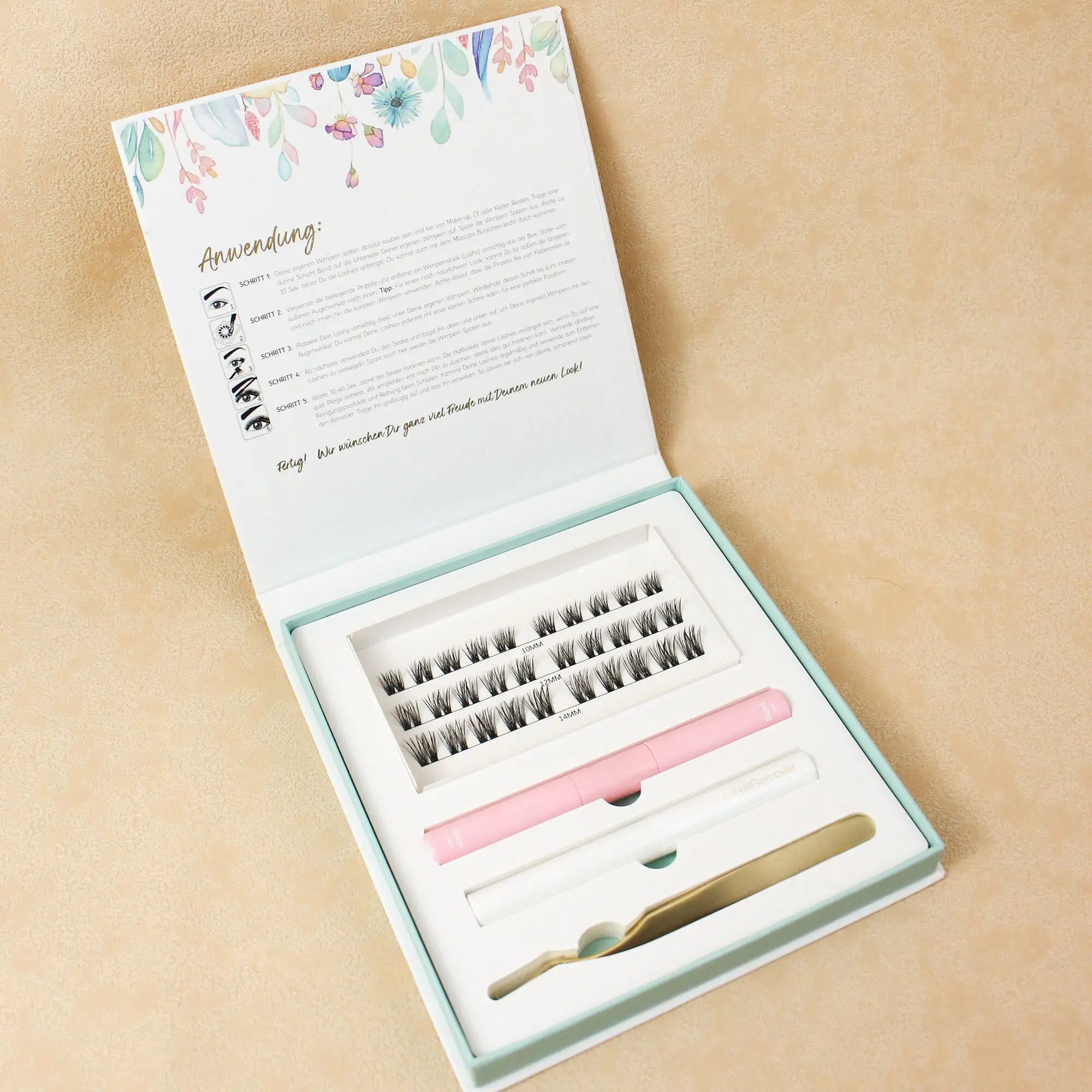 Wholesale pre glue lash cluster Private Label Individual Eyelash Cluster Extensions Pre Cut Segment DIY Lash Extension Kit