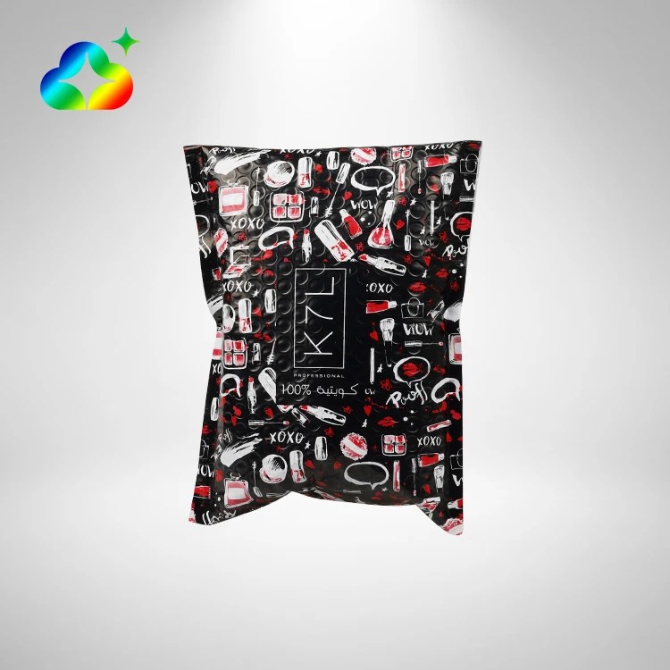 Wholesale Customized Black Self Seal Shockproof Poly Bubble Mailer Packaging Shipping Bags Logo Printed Clothing Cosmetic Makeup