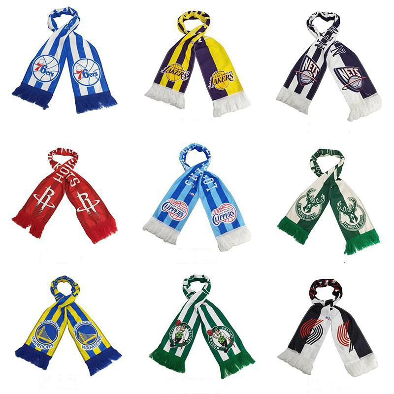Logo Print Custom Acrylic Knitted Scarf For Sport NAB Football NFL  Baseball Soccer Fan