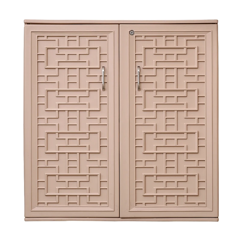 
2020 KINPLAY new waterproof outdoor and indoor plastic garden storage cabinet for garden shed backyard storage tools 