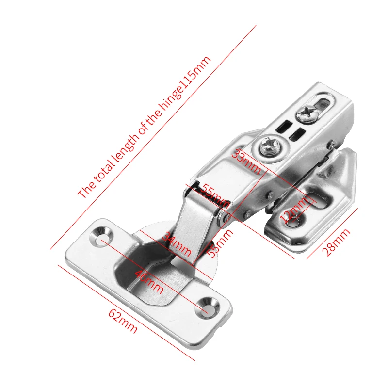 Furniture hinge Clip on Hydraulic Soft Close Iron hinges cabinet concealed door hinge