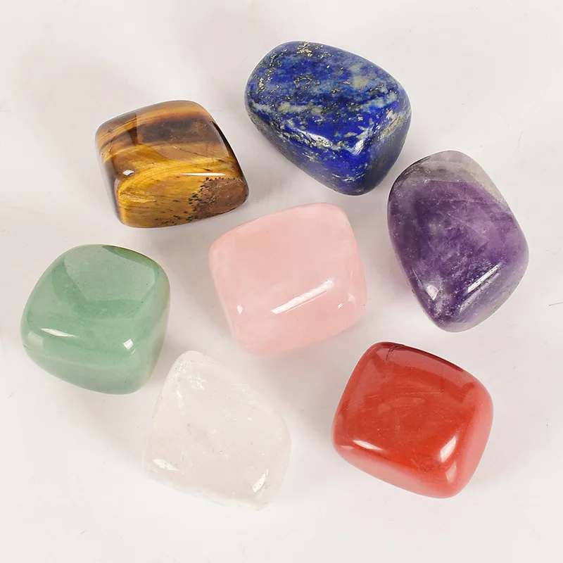 
Irregular jade crystal Yoga energy seven chakras stone 