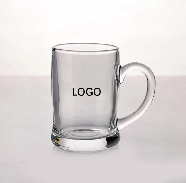 Accept Customized Logo Wholesale 380ml Rock Beer Mug 12OZ Craft Beer Glass With Handle wine cup glass
