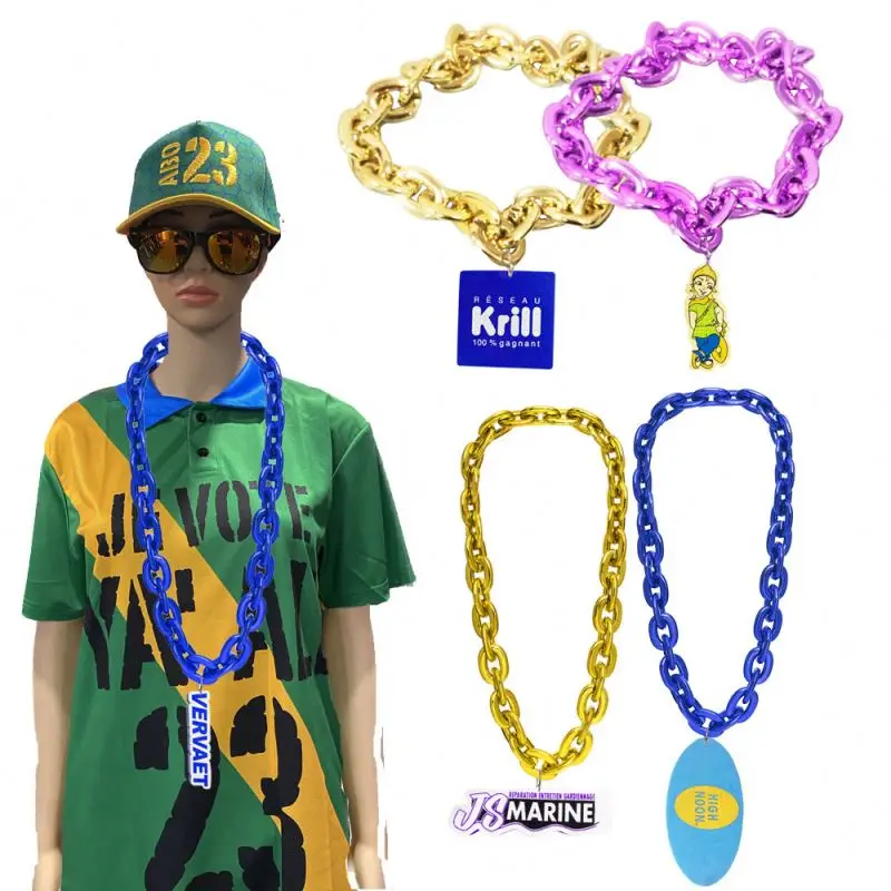 Event Promotional Gifts Foam Giants Necklace Ny Football Soccer Baseball Team Gold Chain For Neck Wearing