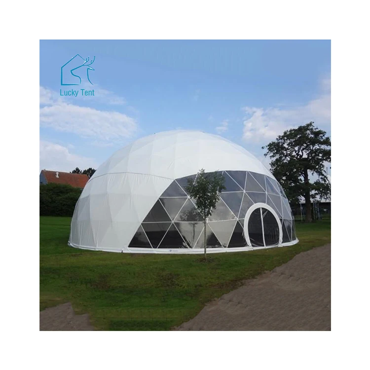 100 seater tent event party wedding outdoor tents trade show reception dome tent with double open glass door