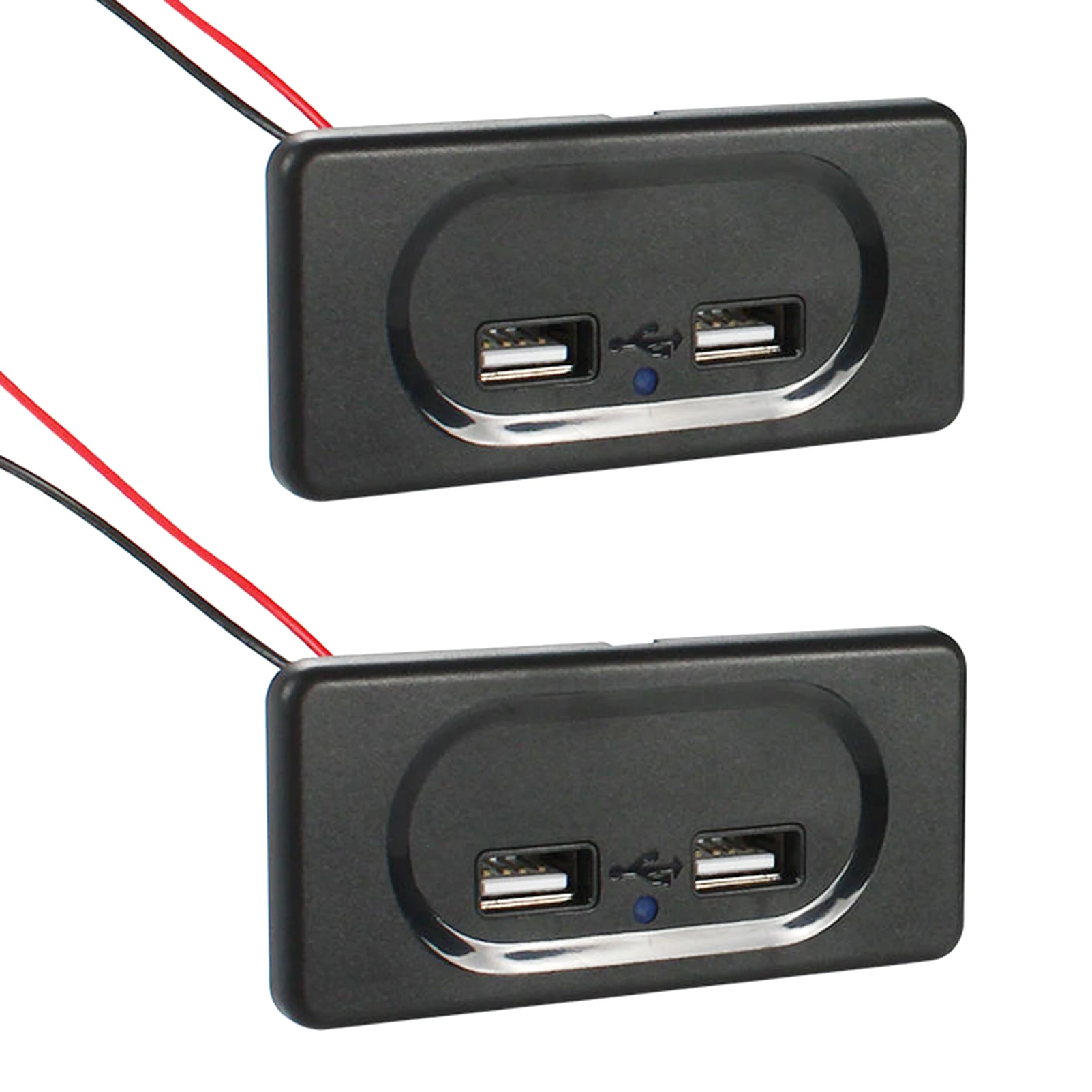 Dual USB Charger Socket 3.1A 12V/24V USB Ports Waterproof Power Car Charger Socket Outlet Fast Charge