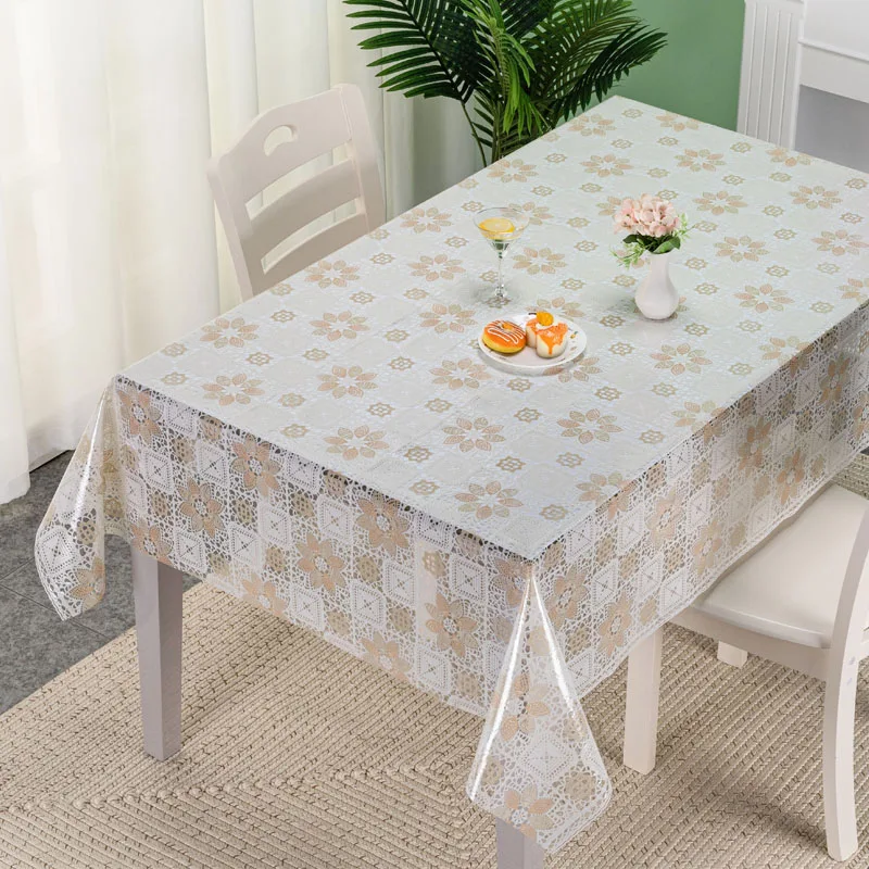 Plastic Table Cloth PVC Table Cover Lace Tablecloth