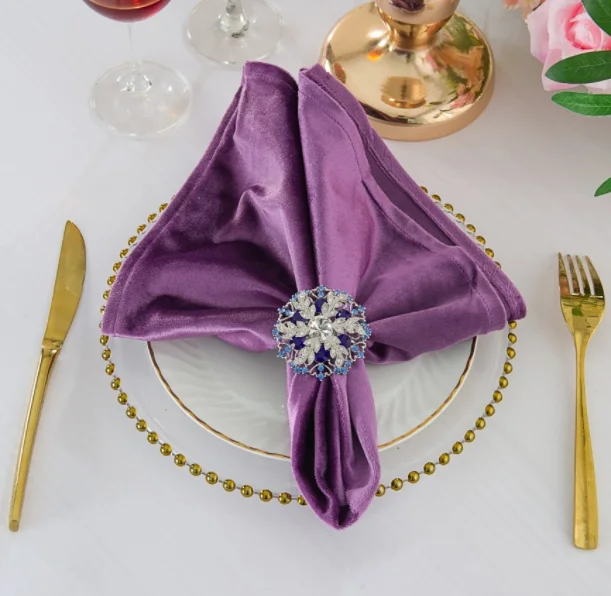 High hotel restaurant tablecloth banquet table decoration luxury wedding napkin