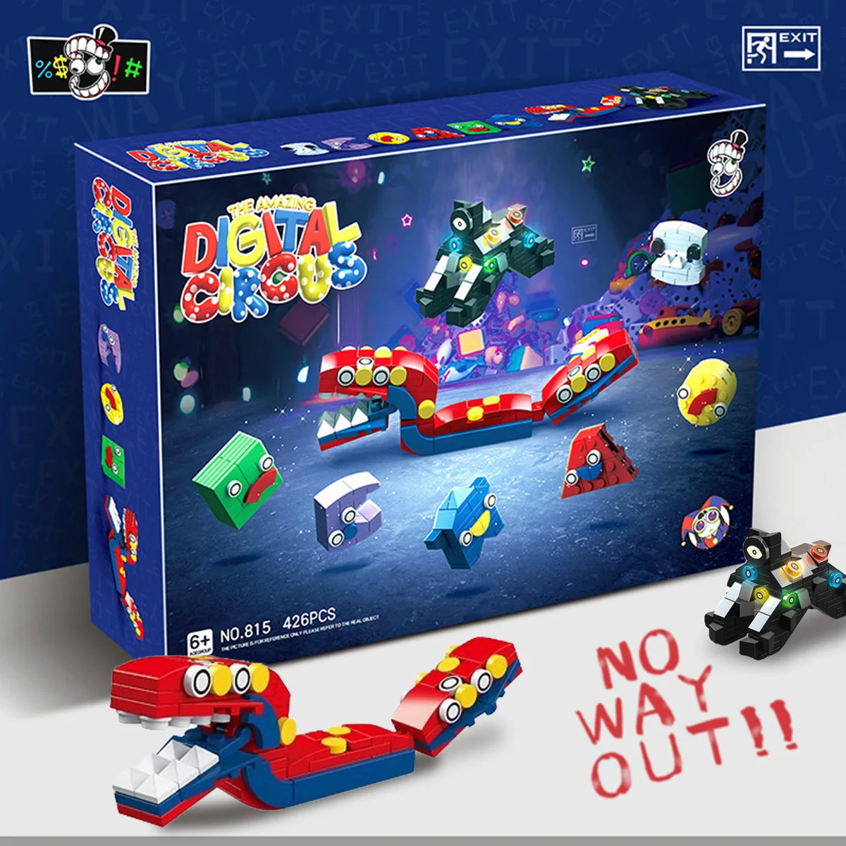 The Amazing Digital Circus Series Kids Diy Bricks Toys Animation Role Abstraction Kaufmo Gloink Queen Building Blocks Set